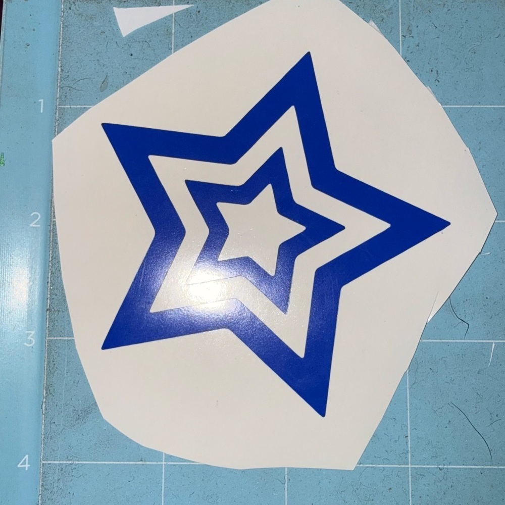 Blue Star Decal